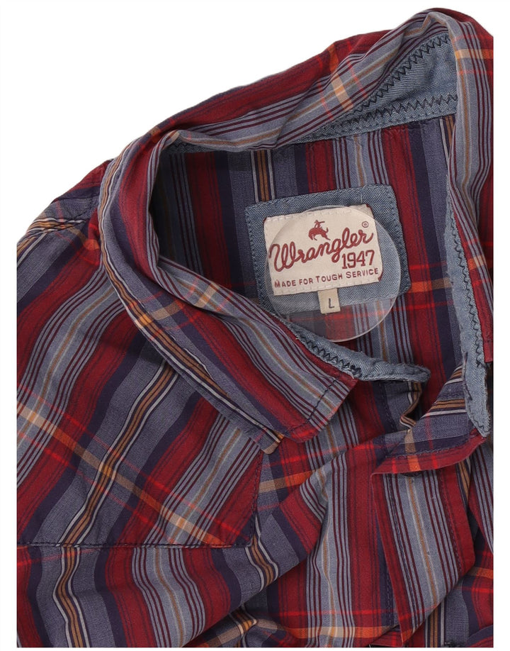 Camicia da uomo in flanella Wrangler a quadri blu grandi