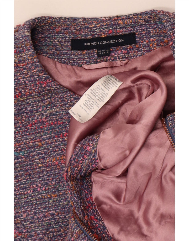 Giacca blazer corta da donna French Connection UK 10 piccola blu screziata