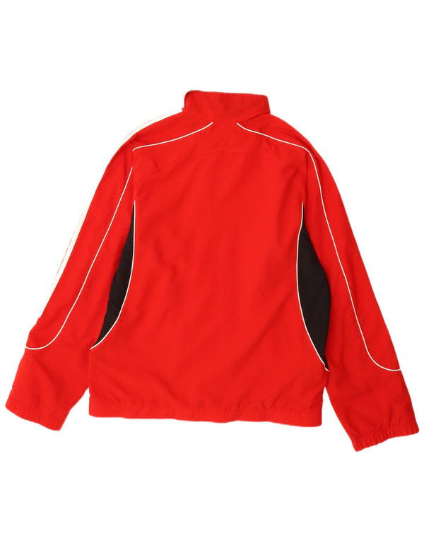 Giacca da tuta da uomo Adidas UK 36/38 Small Poliestere color block rosso