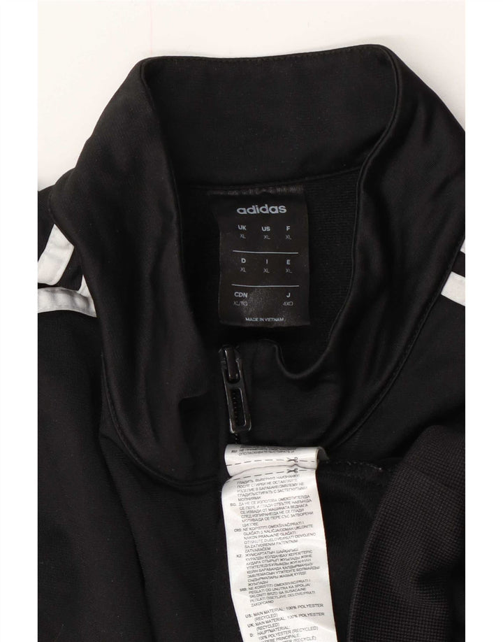 Giacca da ginnastica da uomo Adidas XL nera in poliestere