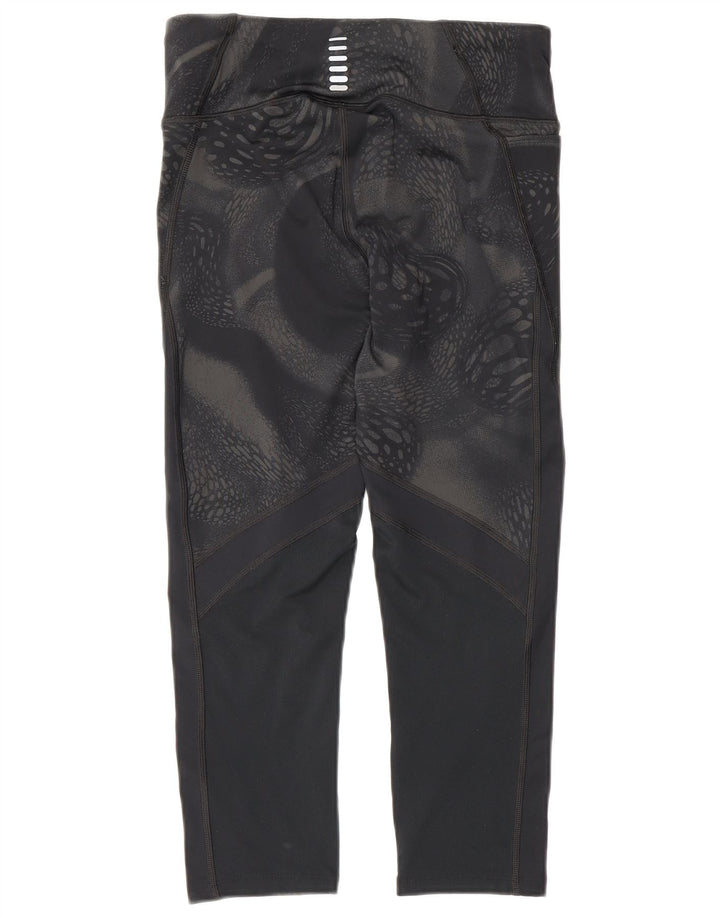 Leggings Capri a compressione da donna Under Armour UK 10 piccoli neri geometrici