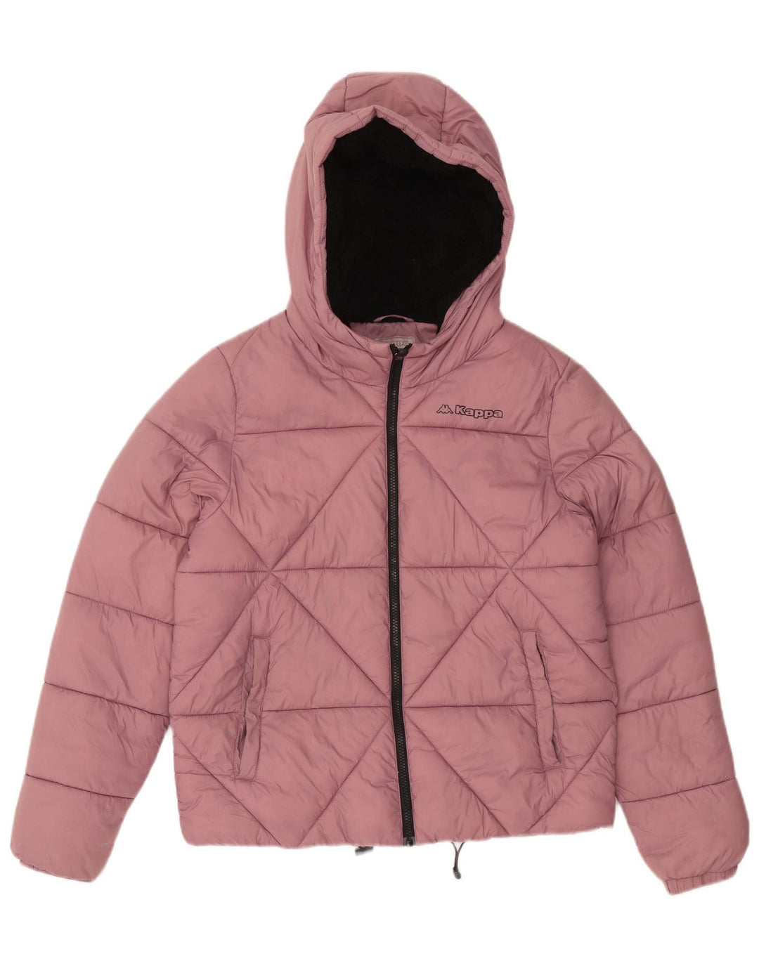 Giacca imbottita con cappuccio da donna Kappa UK 16 grande rosa