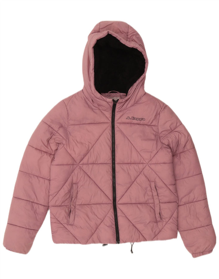 Giacca imbottita con cappuccio da donna Kappa UK 16 grande rosa