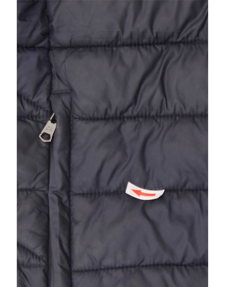 Calvin Klein Giacca imbottita da uomo UK 40 Large Navy Blue Nylon