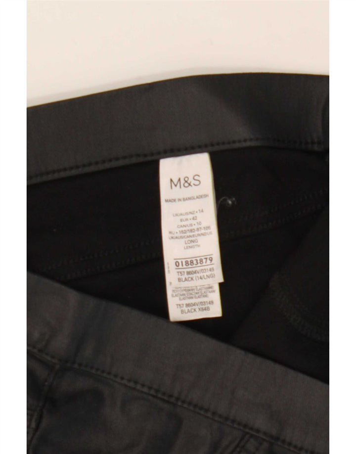 Leggings da donna Marks & Spencer UK 14 Large in viscosa nera