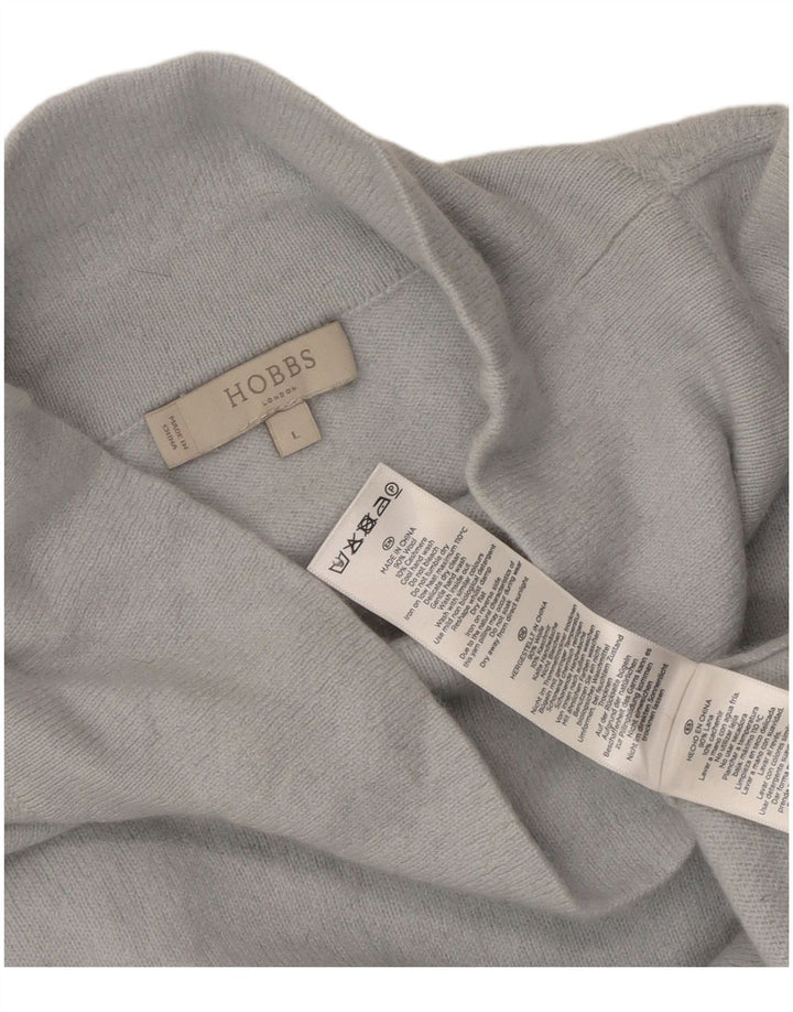 Maglione maglione a collo alto da donna Hobbs UK 14 grande lana grigia