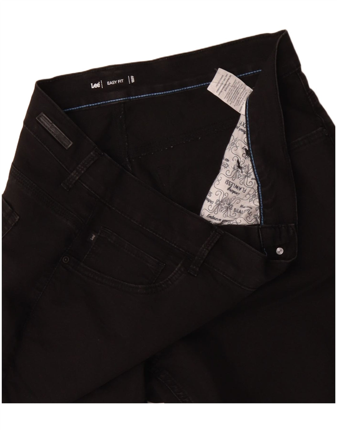 Jeans slim da donna Lee Easy Fit US 18 2XL W36 L30 cotone nero