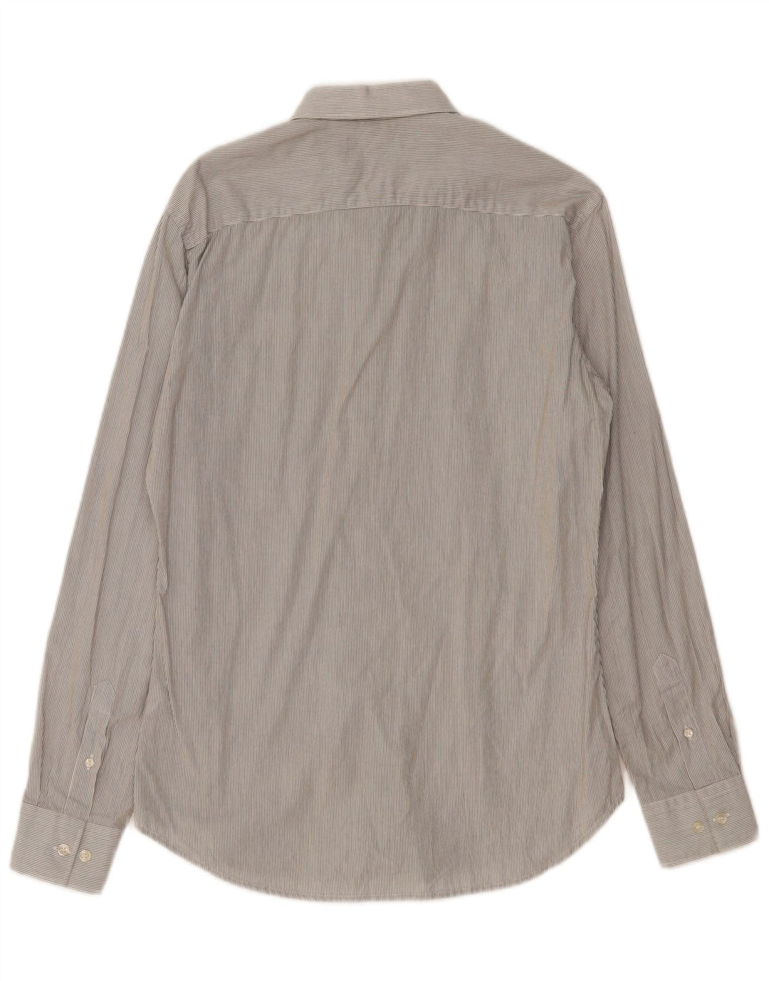 FRENCH CONNECTION Camicia da uomo piccola in cotone gessato grigio