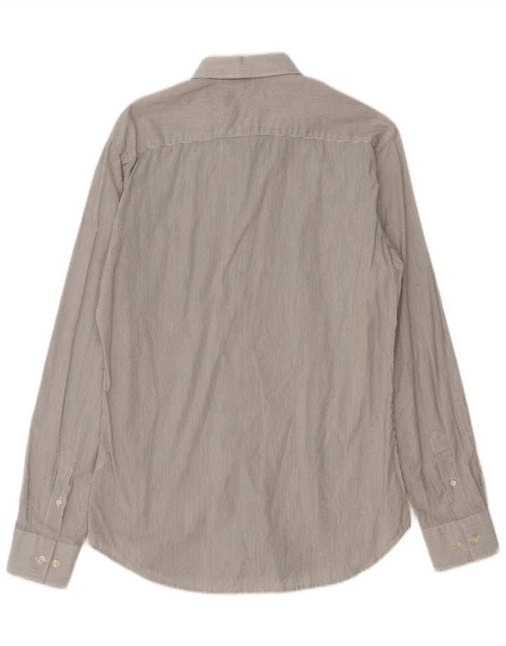 FRENCH CONNECTION Camicia da uomo piccola in cotone gessato grigio