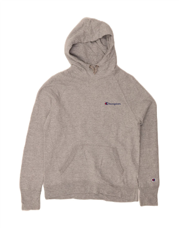 CHAMPION Womens Hoodie Jumper UK 14 Medium Grey Polyester Vintage Champion and Second-Hand Champion from Messina Hembry 