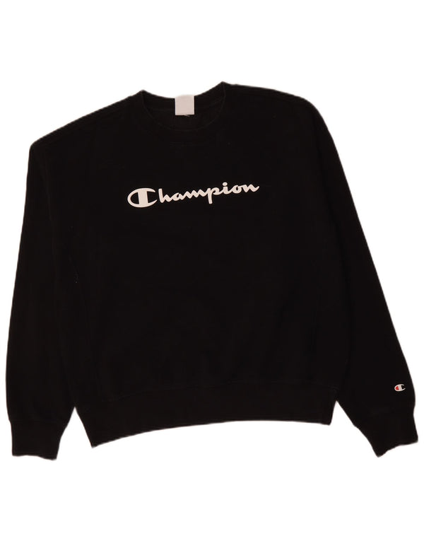 Felpa grafica da donna Champion Jumper UK 18 XL cotone nero