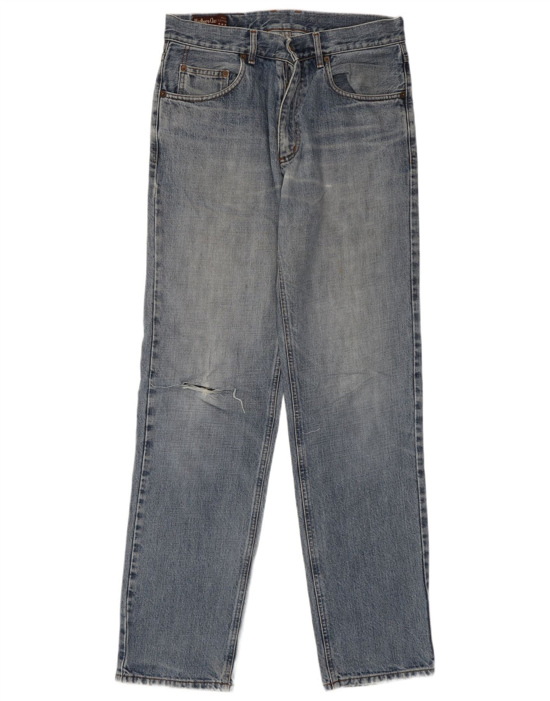 Jeans dritti invecchiati da uomo Marlboro Classics W32 L34 cotone blu