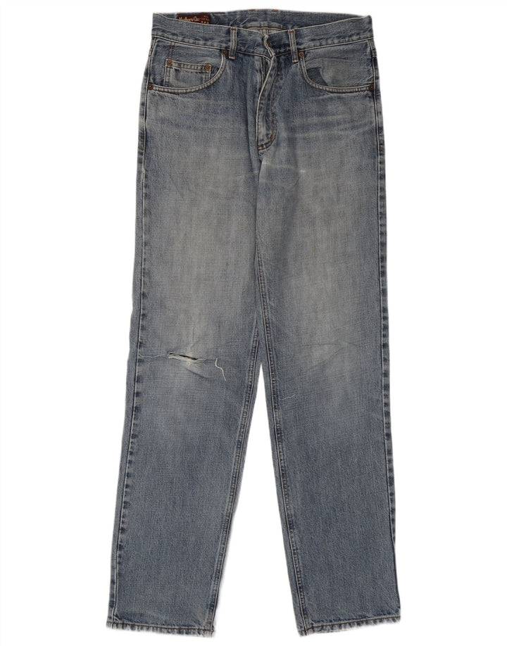 Jeans dritti invecchiati da uomo Marlboro Classics W32 L34 cotone blu