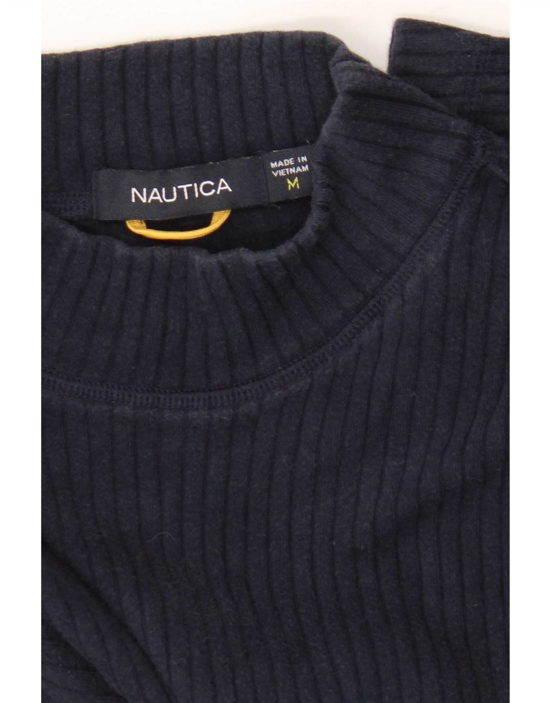 Nautica Top da uomo a maniche lunghe in cotone color block medio blu navy