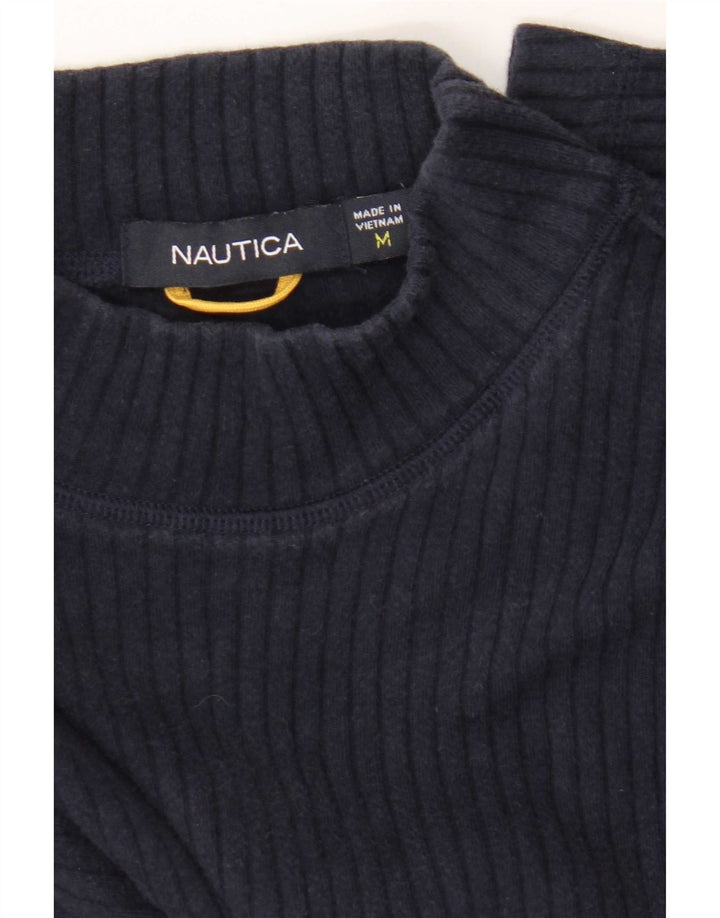 Nautica Top da uomo a maniche lunghe in cotone color block medio blu navy