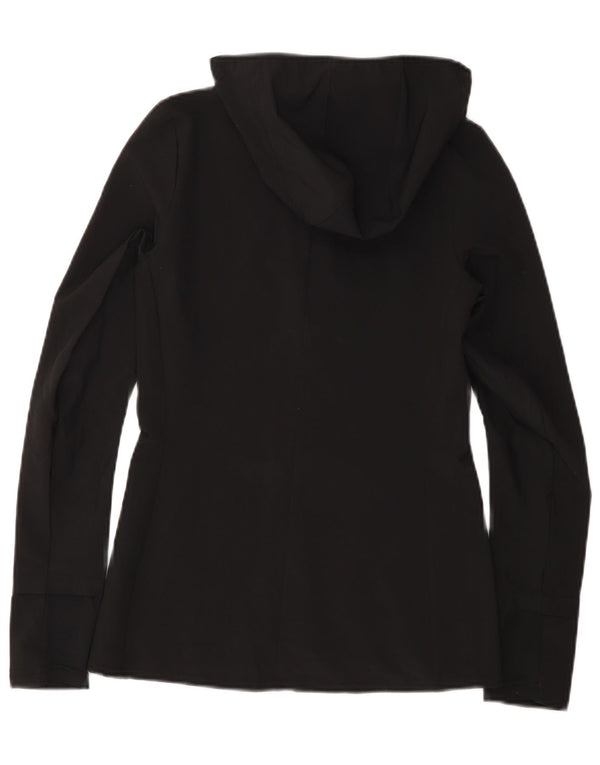 Giacca da ginnastica con cappuccio da donna Adidas UK 0/2 2XS poliestere nero