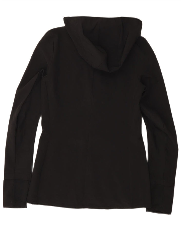 Giacca da ginnastica con cappuccio da donna Adidas UK 0/2 2XS poliestere nero