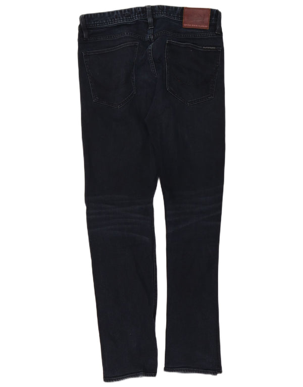 Jeans da uomo slim fit invecchiati Superdry W32 L32 cotone nero