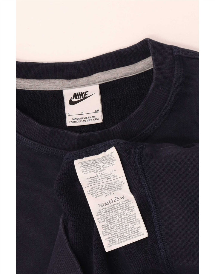 Felpa Nike da uomo, piccola, in cotone blu navy