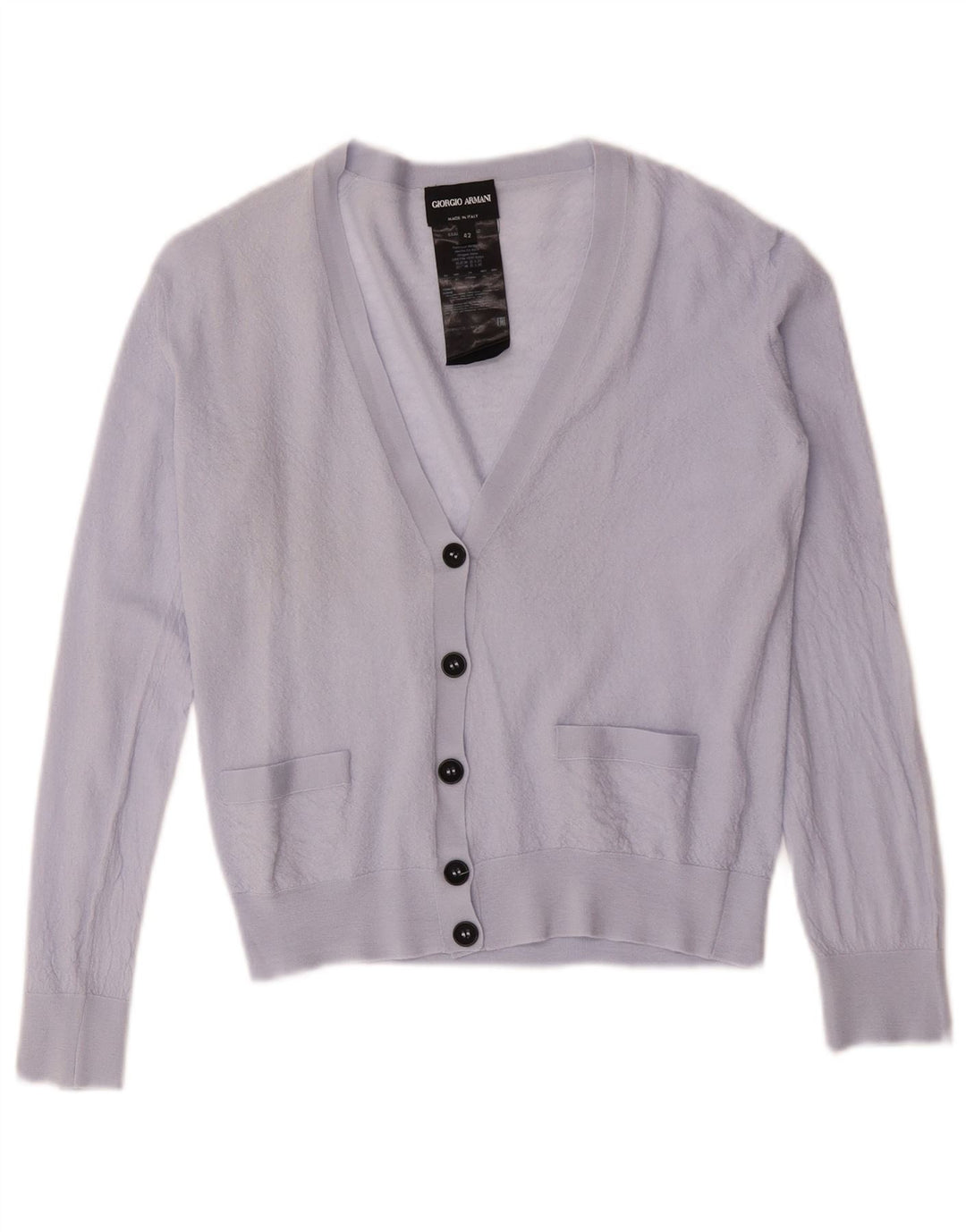Maglione cardigan corto da donna Giorgio Armani IT 42 Lana viola medio