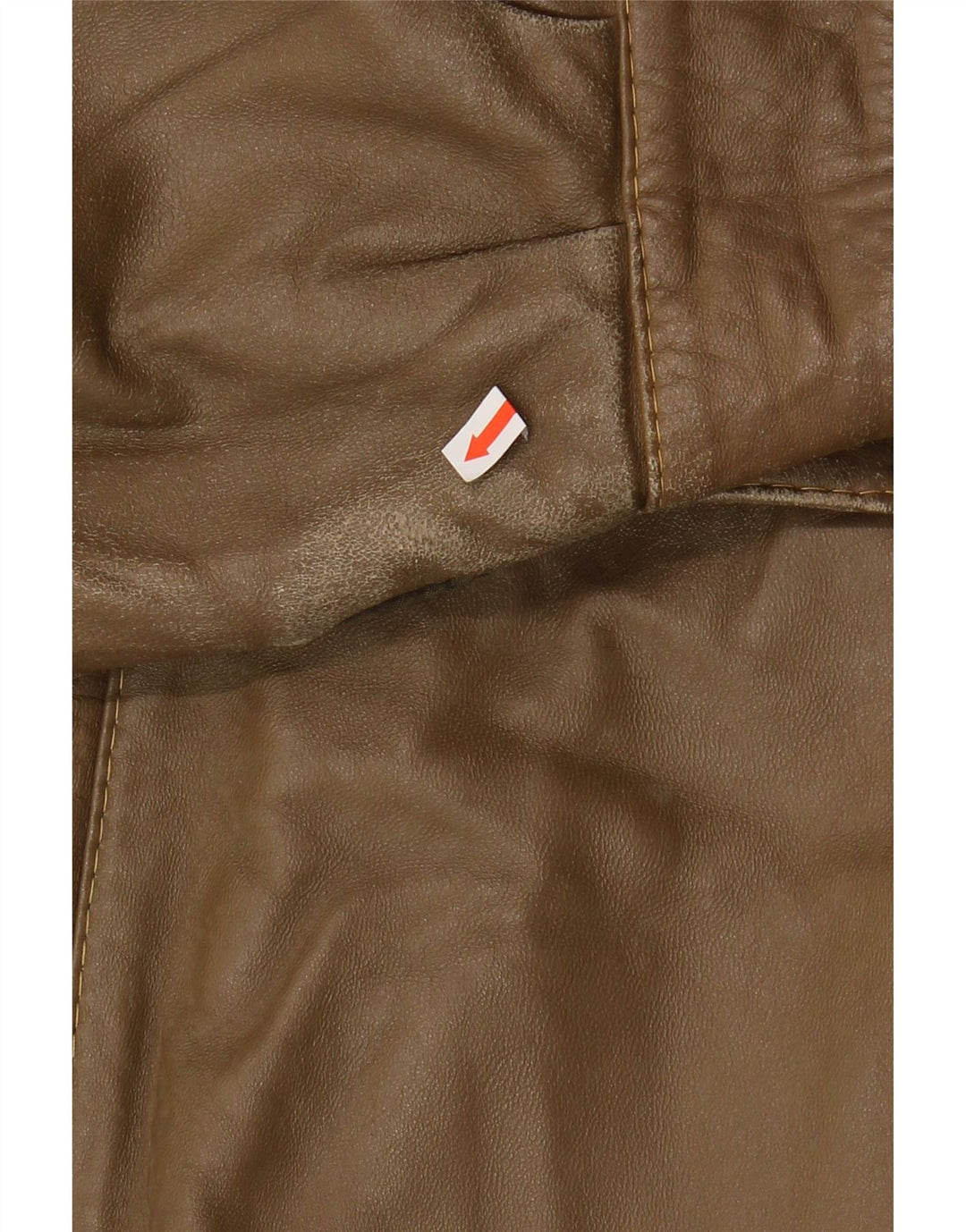 VINTAGE Mens Military Leather Jacket IT 50 Large Brown Leather
