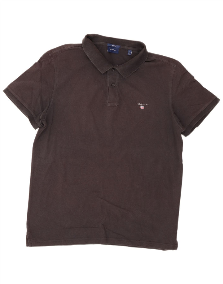 Polo Gant da uomo vestibilità regolare XL in cotone nero