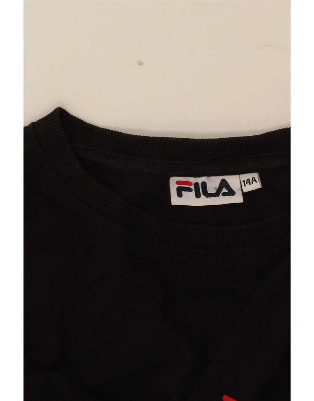 Maglietta Fila Ragazzo Top 13-14 Anni Nera a Righe