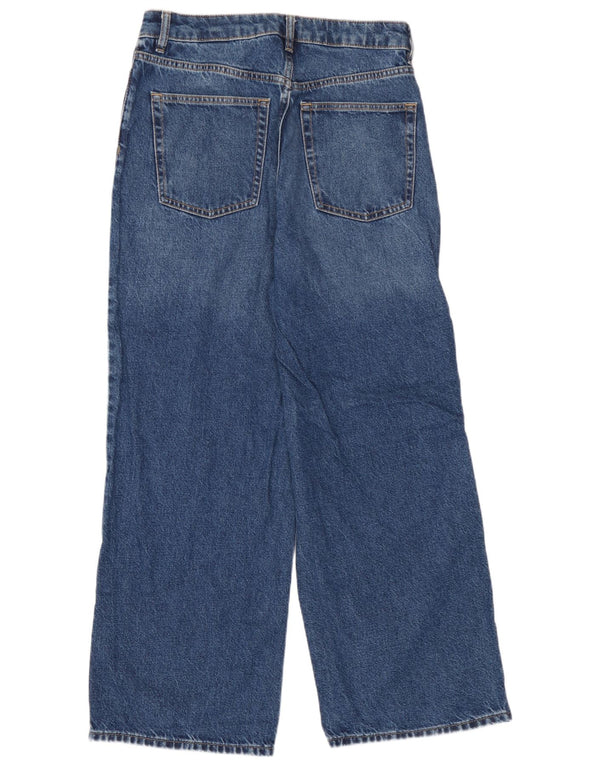 Jeans a gamba larga da donna Marks & Spencer UK 12 medio W30 L28 cotone blu