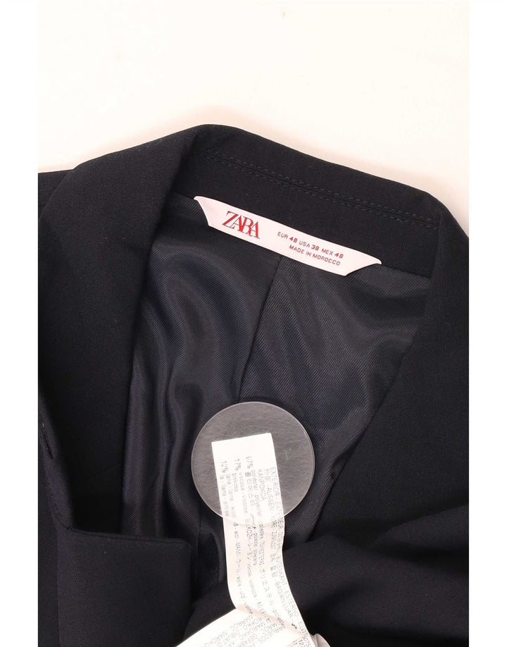 Giacca blazer a 2 bottoni da uomo Zara IT 48 poliestere blu navy medio