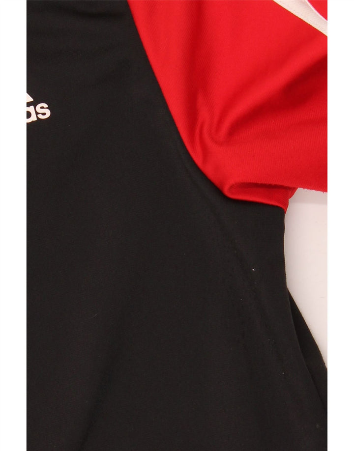 Giacca superiore della tuta da ragazzo ADIDAS 13-14 anni Poliestere color block nero
