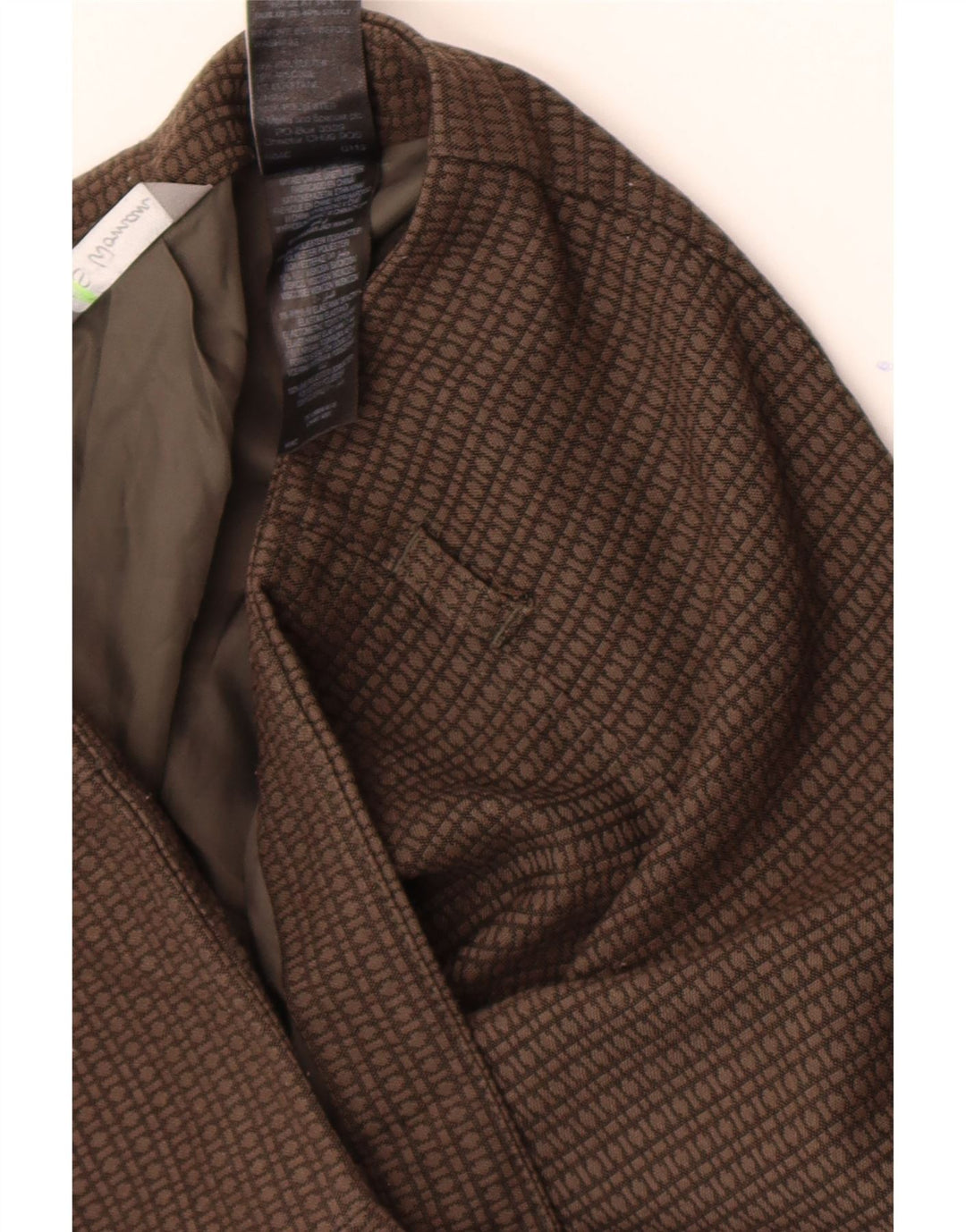 Gonna a tubino da donna Marks & Spencer W32 grande poliestere geometrico marrone