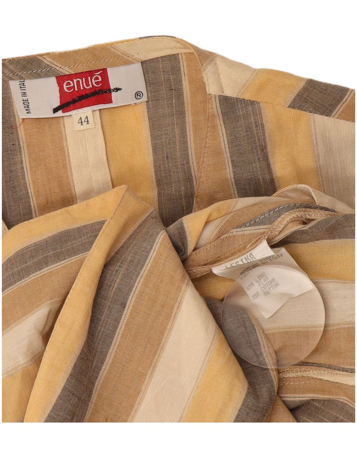 Giacca blazer senza maniche vintage da donna IT 44 a righe multicolori medie