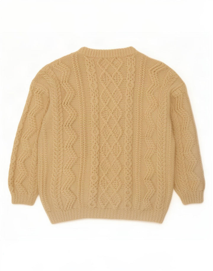 Maglione maglione girocollo vintage da uomo 2XL bianco sporco