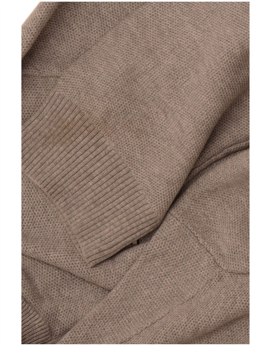 TOMMY HILFIGER Maglione da uomo con zip e collo XL in cotone grigio