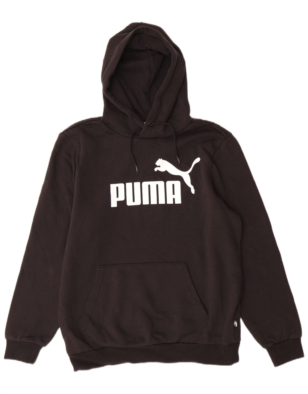 Felpa con cappuccio grafica PUMA da uomo, cotone nero medio