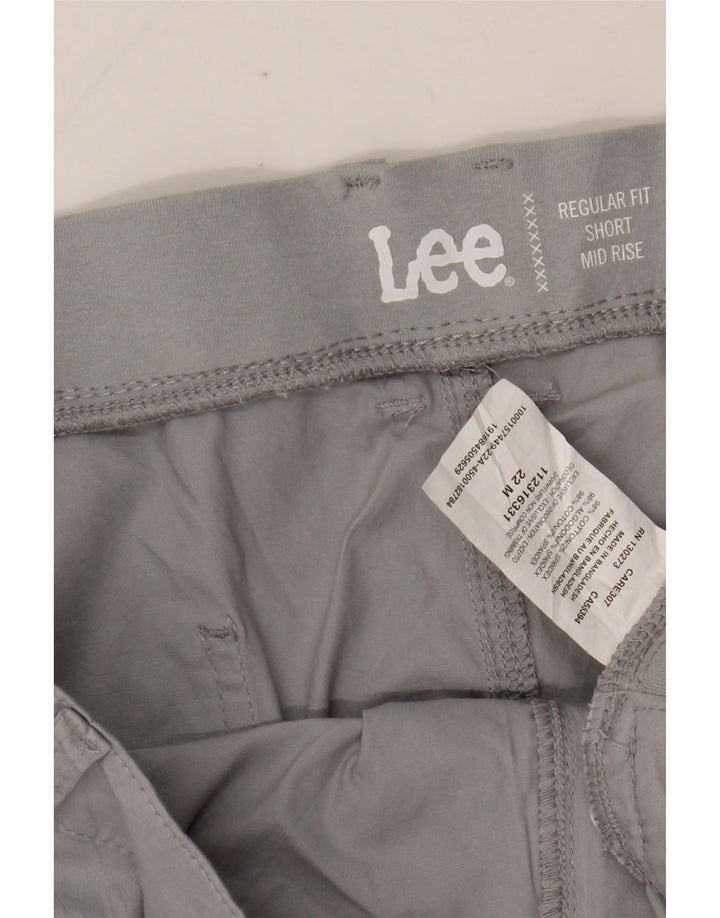 Pantaloncini cargo LEE da donna a vita media con vestibilità regolare US 22 3XL W42 cotone grigio