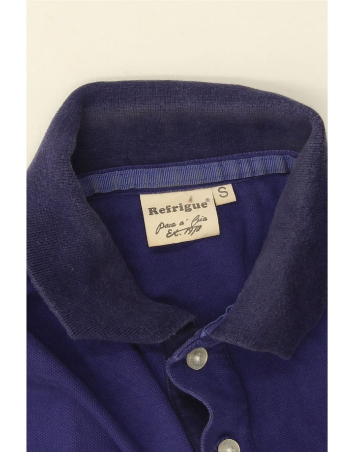 Polo da uomo Refrigue piccola in cotone blu