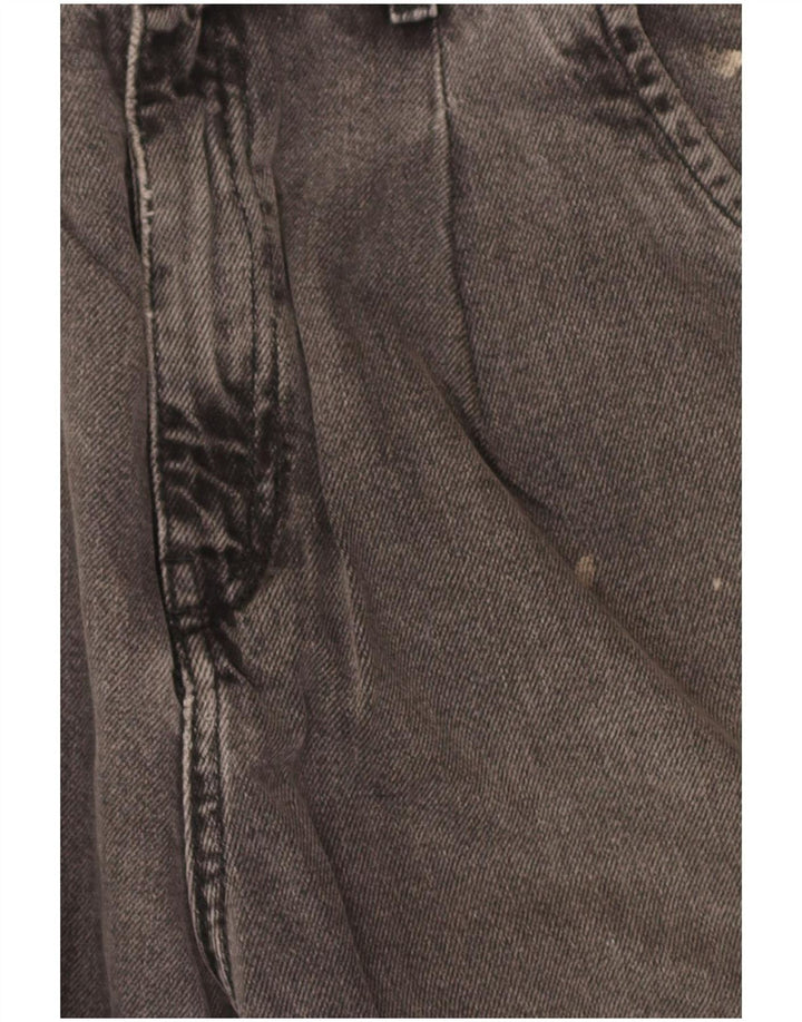Jeans corti a vita alta a palloncino da donna Zara EU 40 medio W30 L26 grigio