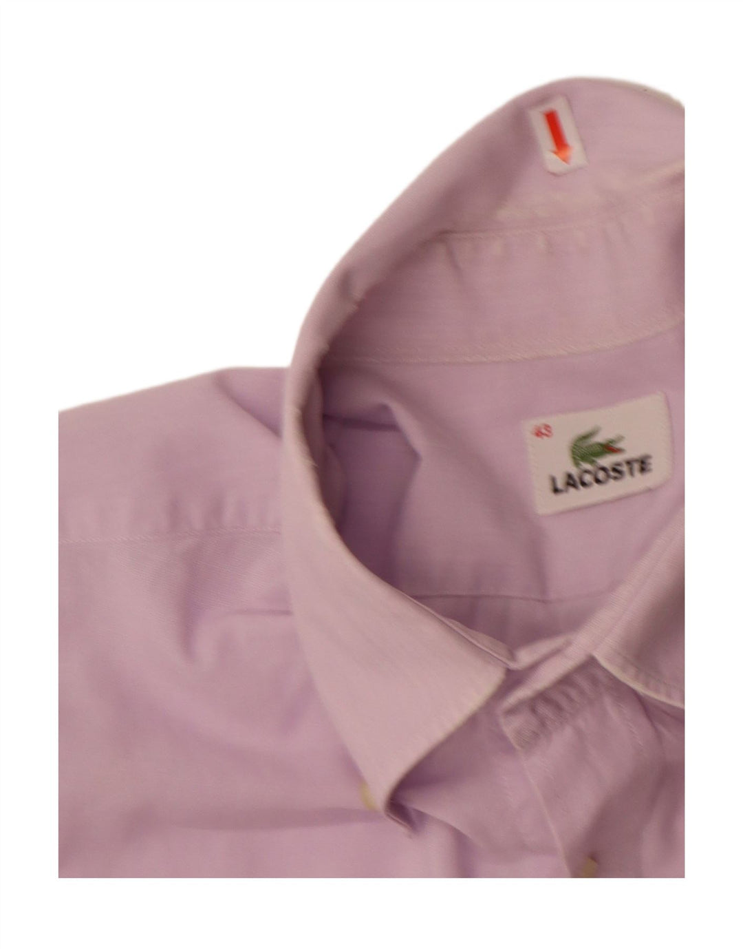 LACOSTE Mens Short Sleeve Shirt Size 43 XL Pink