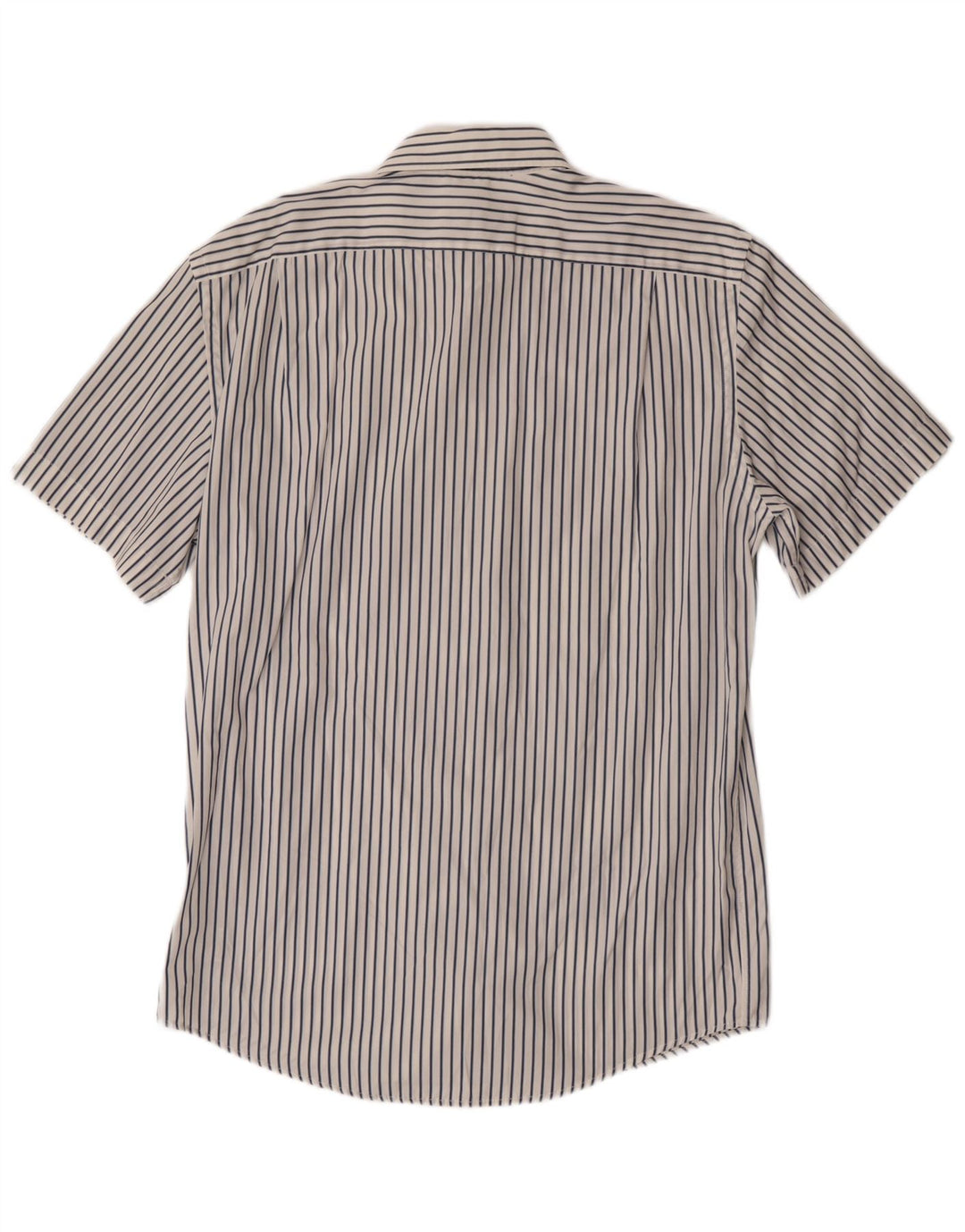 Camicia Lacoste da uomo a maniche corte, vestibilità regolare, taglia 42, grande gessato bianco