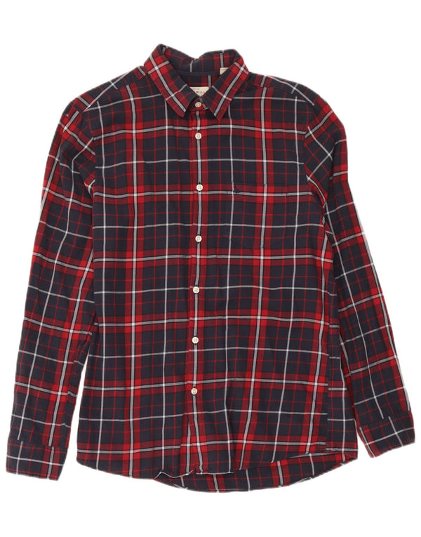 Camicia da uomo in flanella dal taglio classico Jack Wills in cotone a quadri blu medio