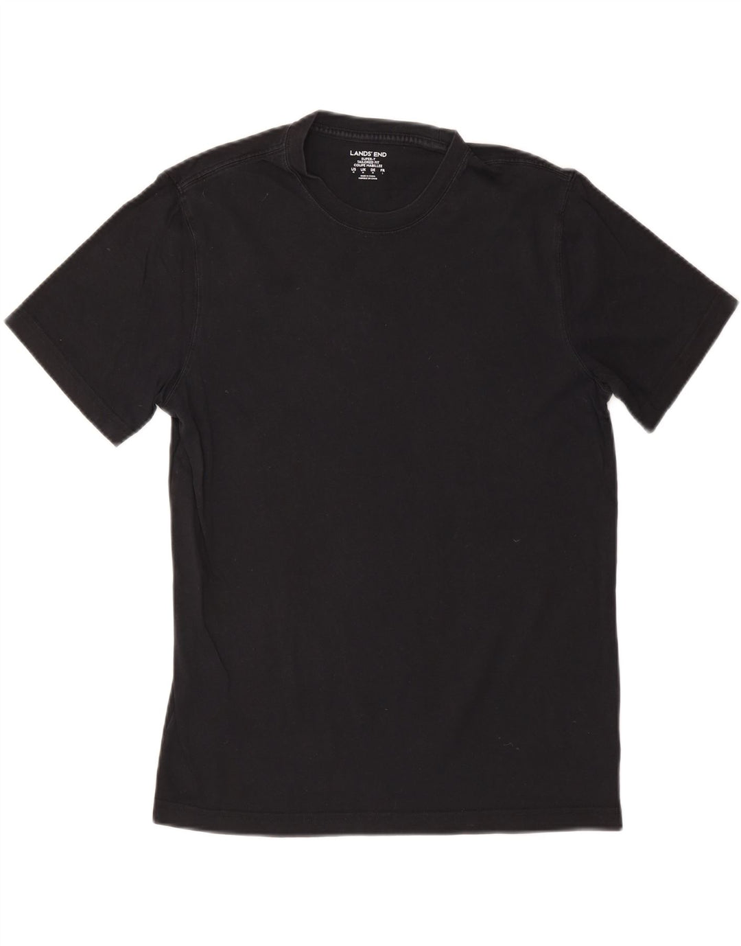 T-shirt da uomo su misura LANDS END Top in cotone nero medio