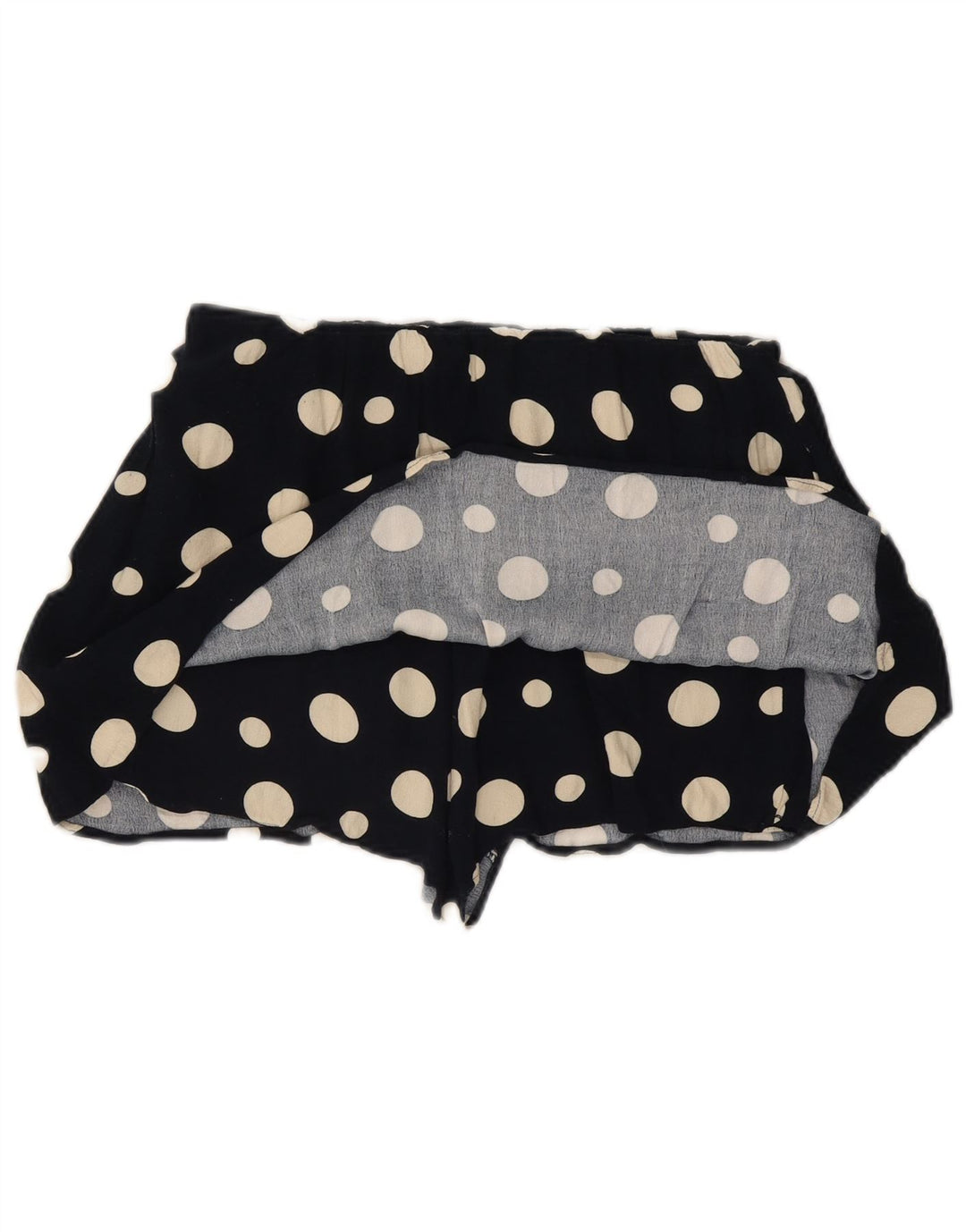 Pantaloncini casual da donna Zara grandi W32 in viscosa nera a pois