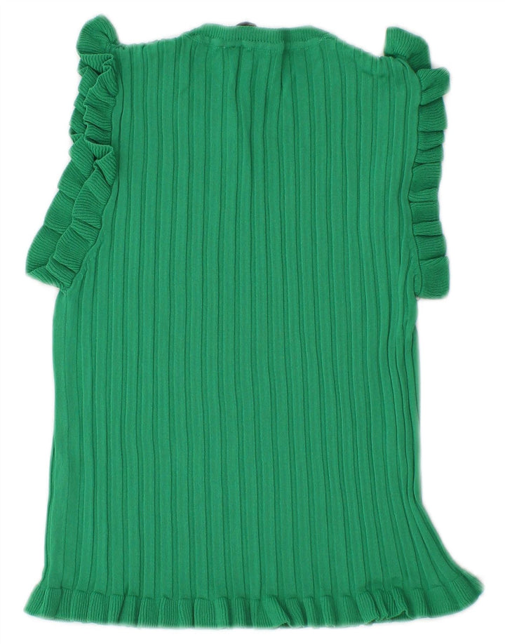 T-shirt corta da donna Zara UK 12 verde medio
