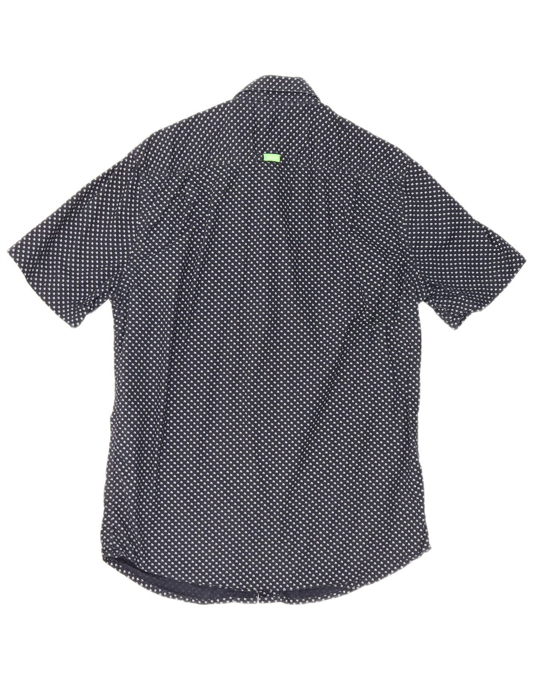 Camicia a maniche corte da uomo Superdry in cotone geometrico blu navy medio