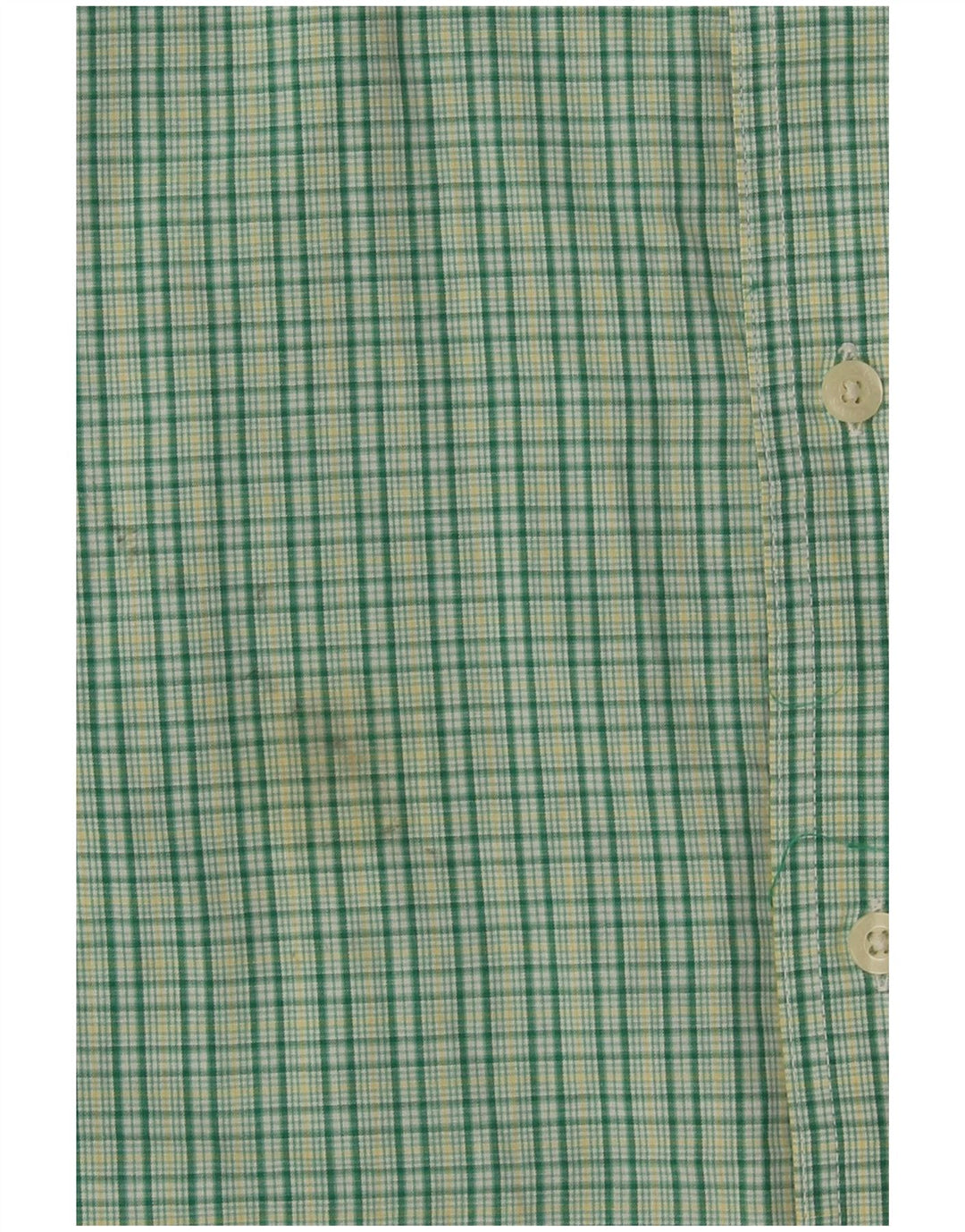 Chaps Camicia da uomo a maniche corte Easy Care XL in cotone a quadri verdi