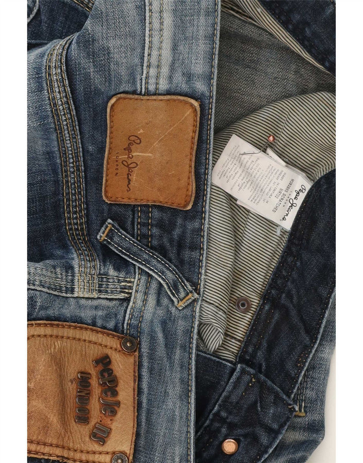 PEPE Jeans Uomo Bootcut W34 L34 Blu Cotone