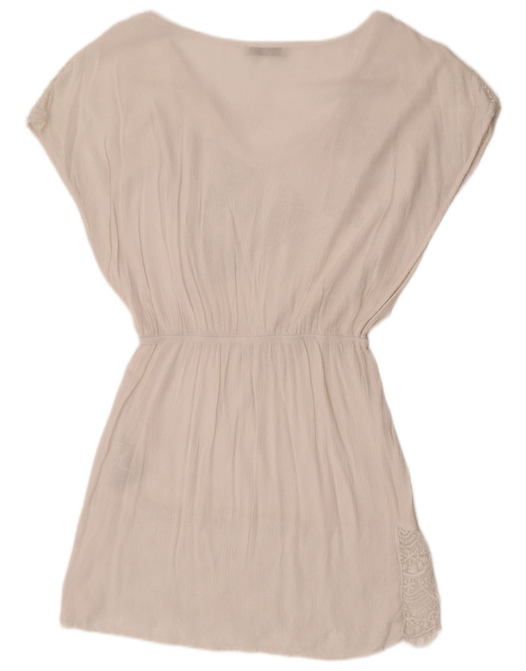Abito a trapezio da donna Oasis UK 10 piccolo in viscosa bianca