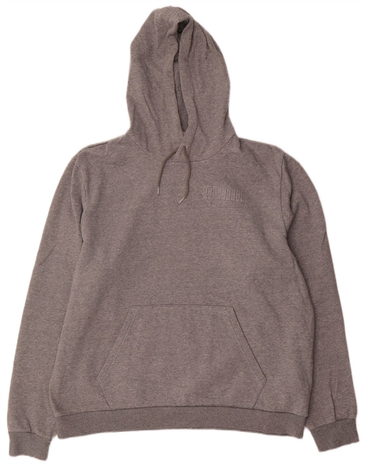 Felpa con cappuccio vestibilità regolare Puma da uomo XL in poliestere grigio