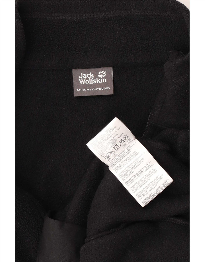 Giacca in pile foderata da uomo Jack Wolfskin UK 40 grande poliestere nero